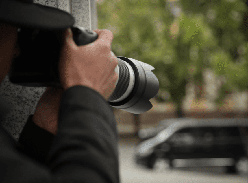 Private surveillance investigators conducting discreet surveillance services